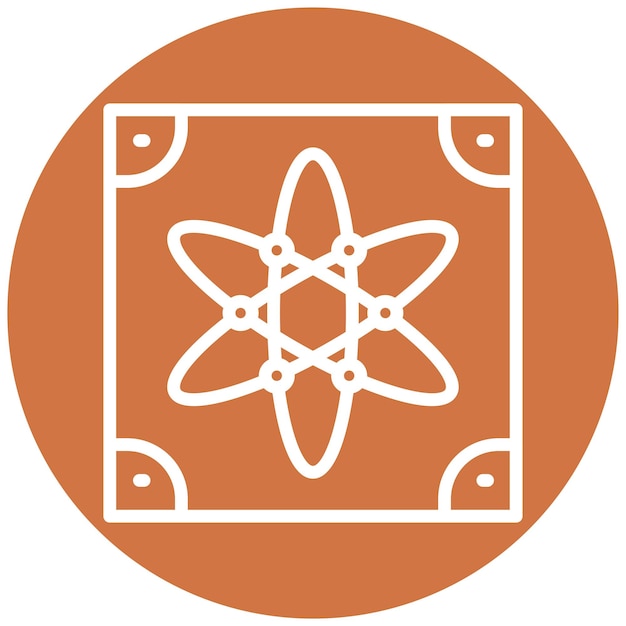Diseño vectorial Estilo de icono inventivo de átomo