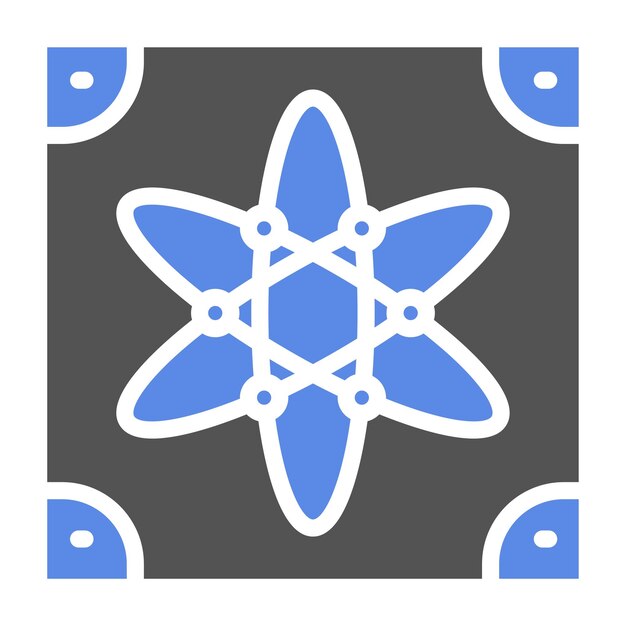 Diseño vectorial Estilo de icono inventivo de átomo