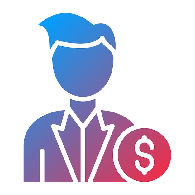 Diseño vectorial Estilo del icono del inversor acreditado