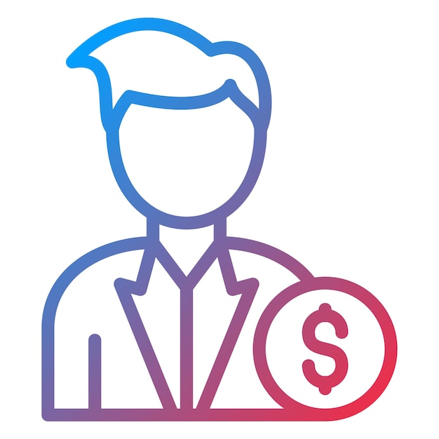 Diseño vectorial Estilo del icono del inversor acreditado
