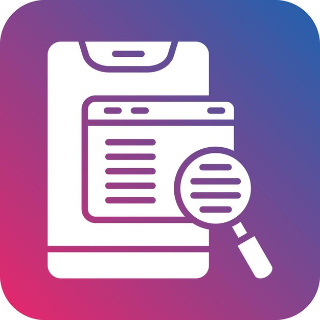 Diseño vectorial Estilo de icono de investigación en Internet