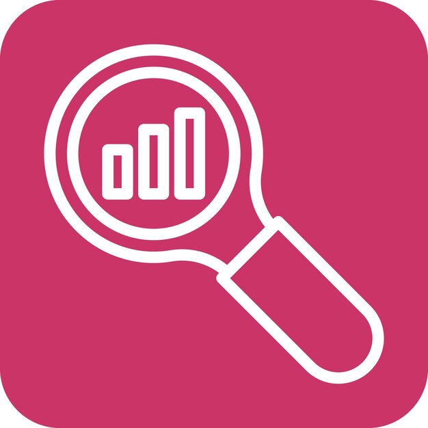 Diseño vectorial Estilo de icono de investigación de mercado