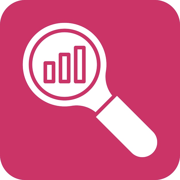 Diseño vectorial Estilo de icono de investigación de mercado