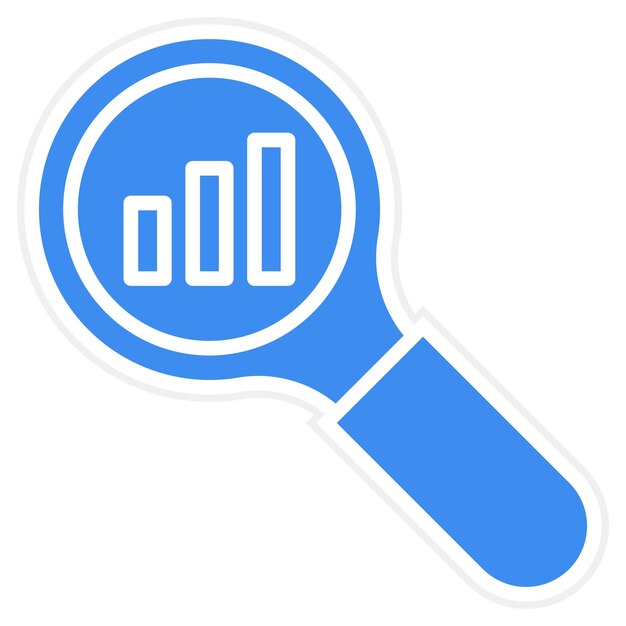 Diseño vectorial Estilo de icono de investigación de mercado