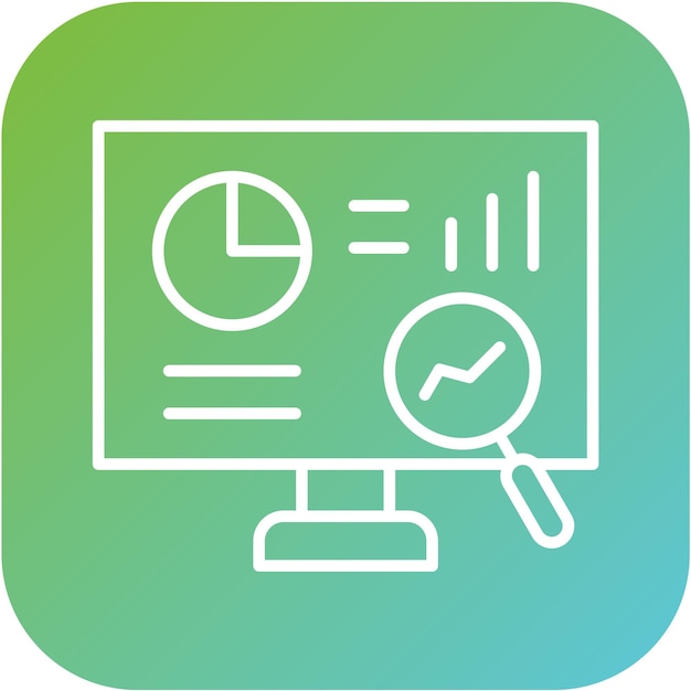Diseño vectorial Estilo de icono de investigación de mercado