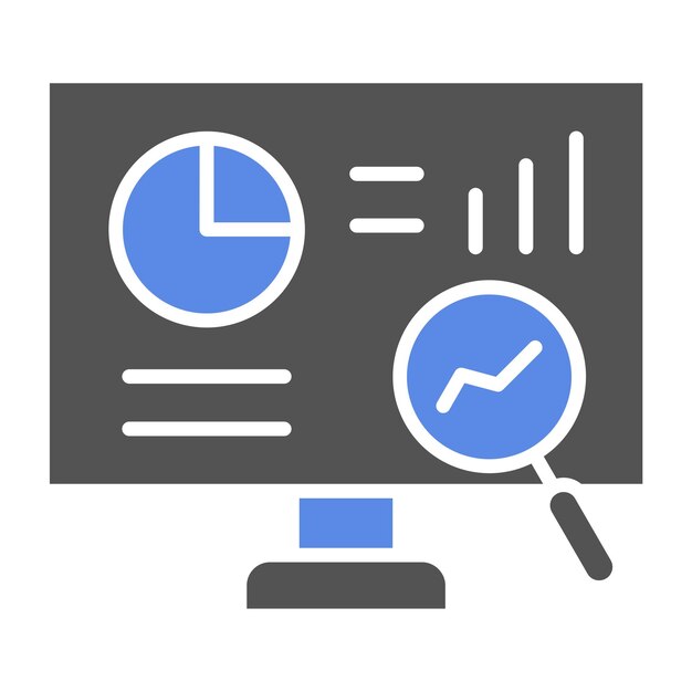 Diseño vectorial Estilo de icono de investigación de mercado