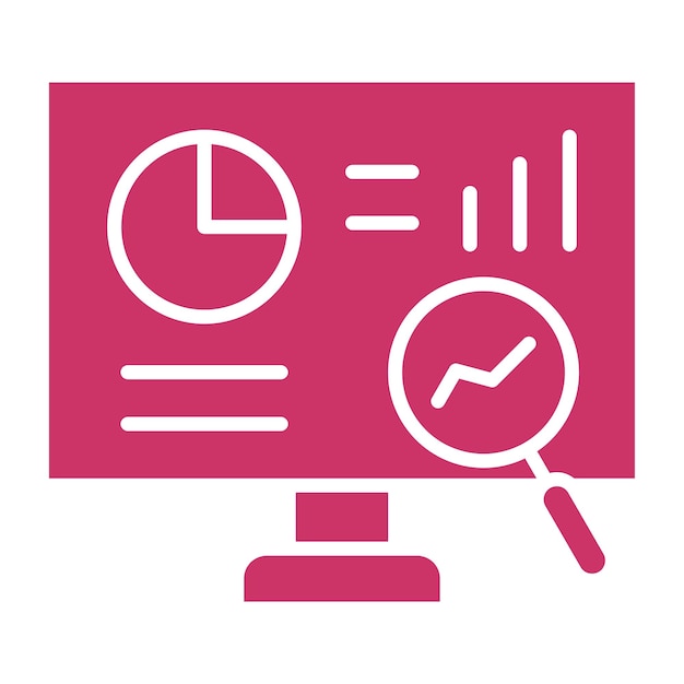 Diseño vectorial Estilo de icono de investigación de mercado