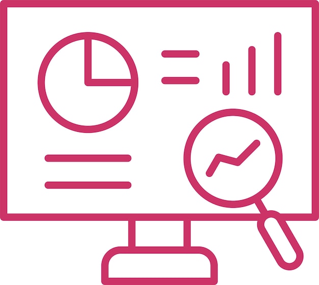 Diseño vectorial Estilo de icono de investigación de mercado