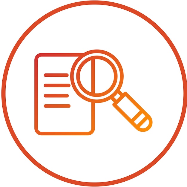 Diseño vectorial Estilo del icono de investigación