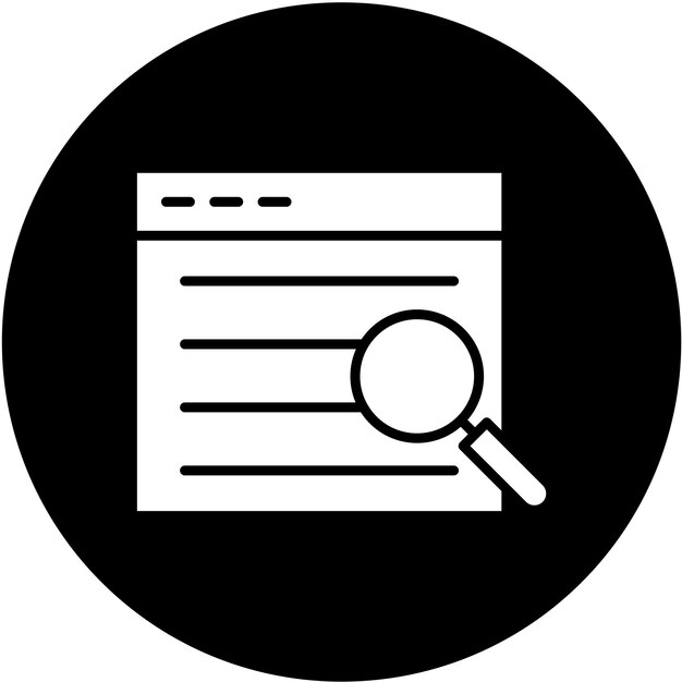 Diseño vectorial Estilo del icono de investigación