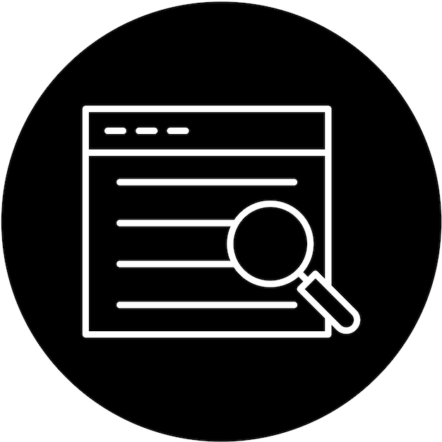 Diseño vectorial Estilo del icono de investigación