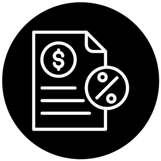 Diseño vectorial Estilo del icono de IQ del impuesto