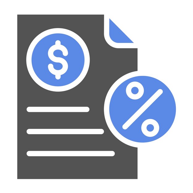 Diseño vectorial Estilo del icono de IQ del impuesto