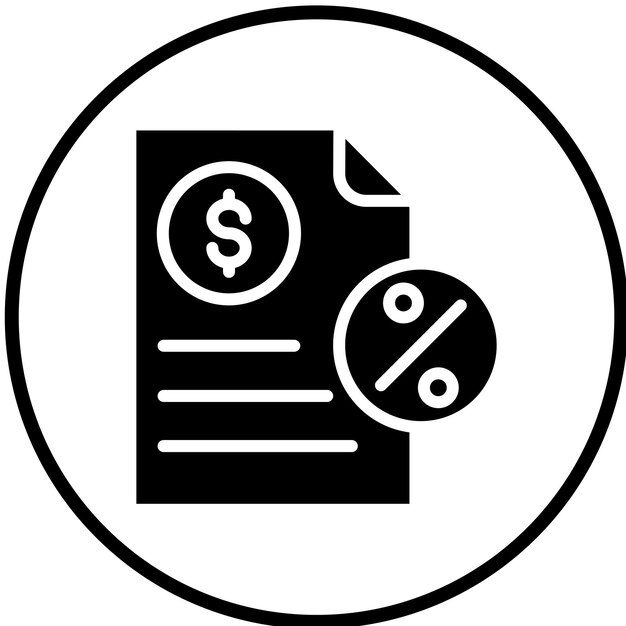 Diseño vectorial Estilo del icono de IQ del impuesto