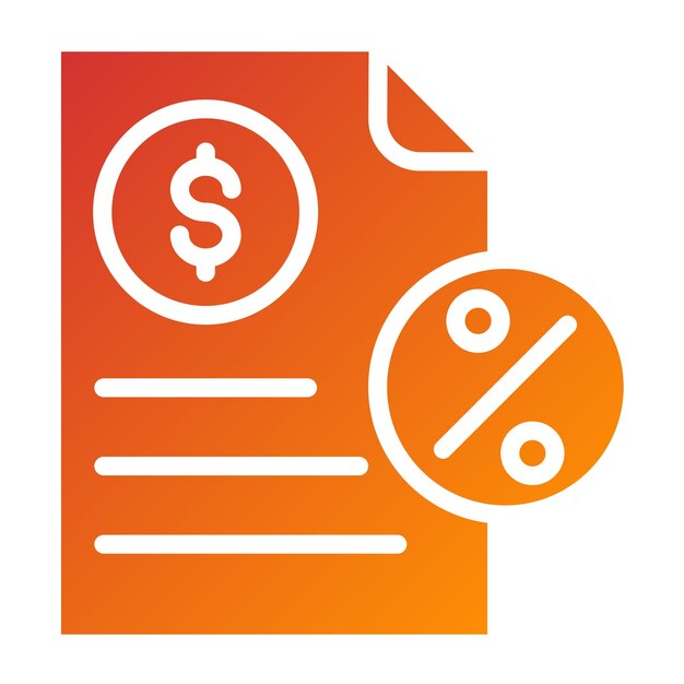 Diseño vectorial Estilo del icono de IQ del impuesto