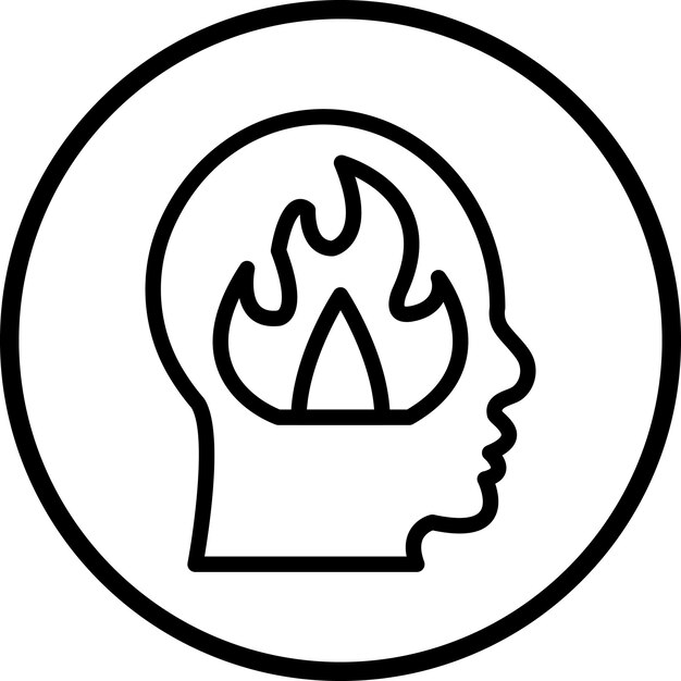 Diseño vectorial Estilo del icono de la ira