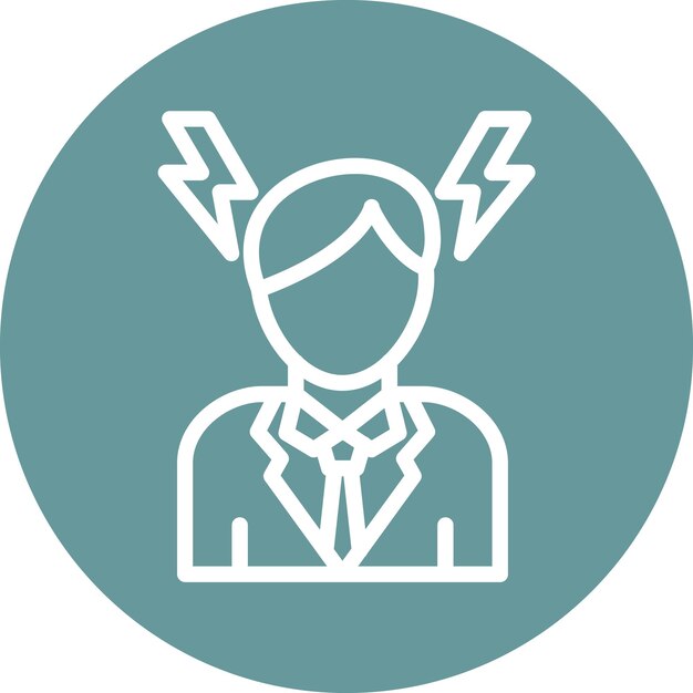 Diseño vectorial Estilo del icono de la ira