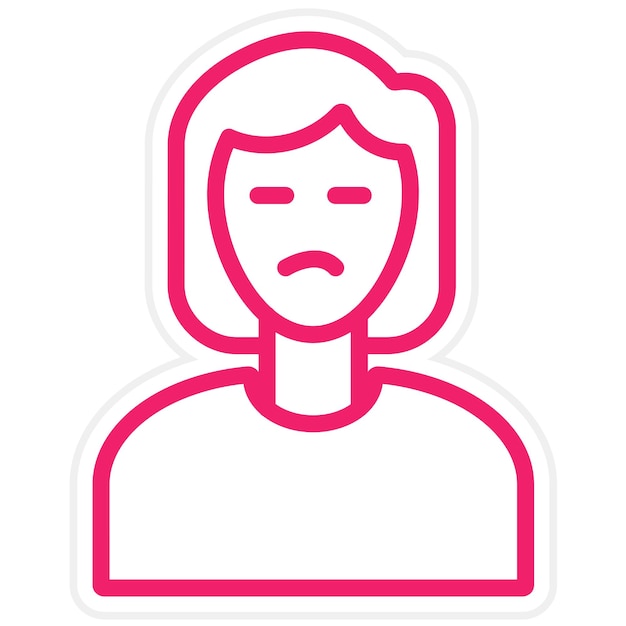 Diseño vectorial Estilo del icono de irritación