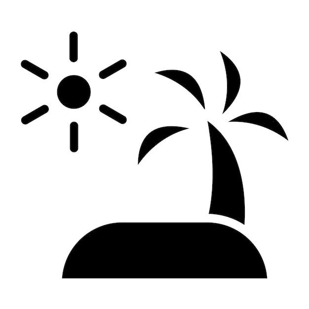 Diseño vectorial Estilo de icono de isla portátil