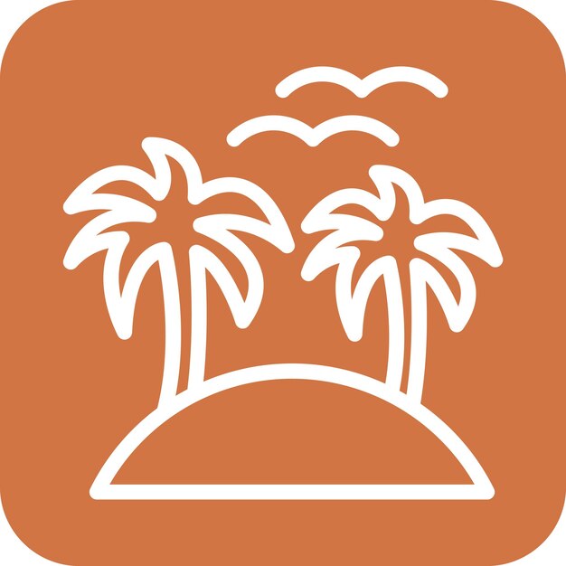 Diseño vectorial Estilo de icono de la isla
