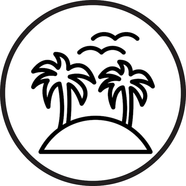 Diseño vectorial Estilo de icono de la isla