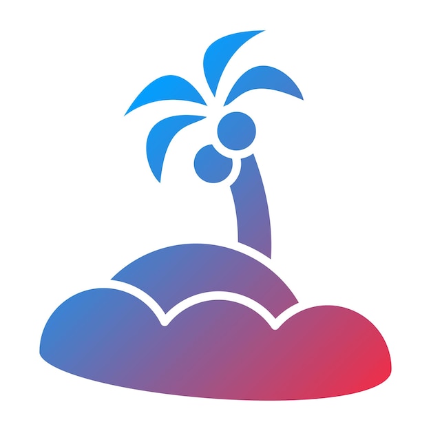 Diseño vectorial Estilo de icono de la isla