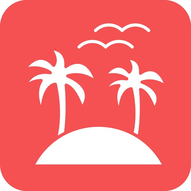 Diseño vectorial Estilo de icono de la isla