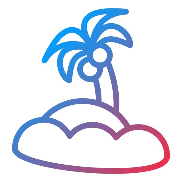 Diseño vectorial Estilo de icono de la isla