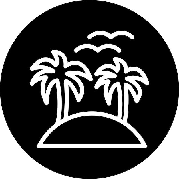 Diseño vectorial Estilo de icono de la isla