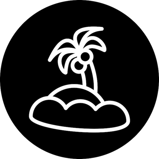 Diseño vectorial Estilo de icono de la isla