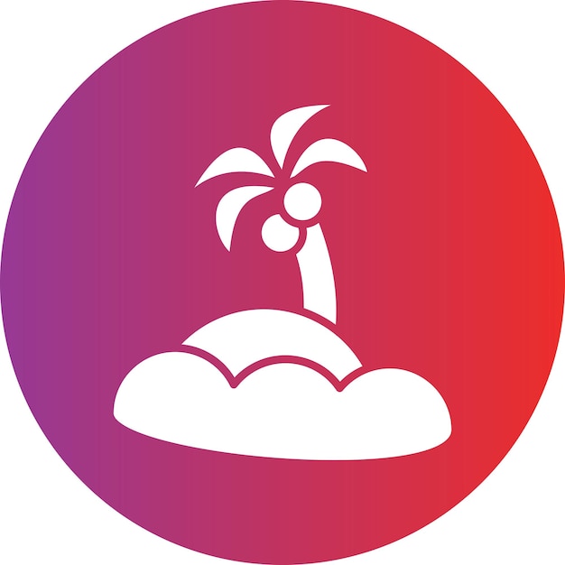 Diseño vectorial Estilo de icono de la isla