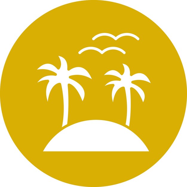 Diseño vectorial Estilo de icono de la isla