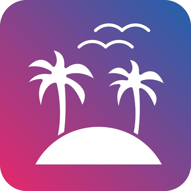 Diseño vectorial Estilo de icono de la isla