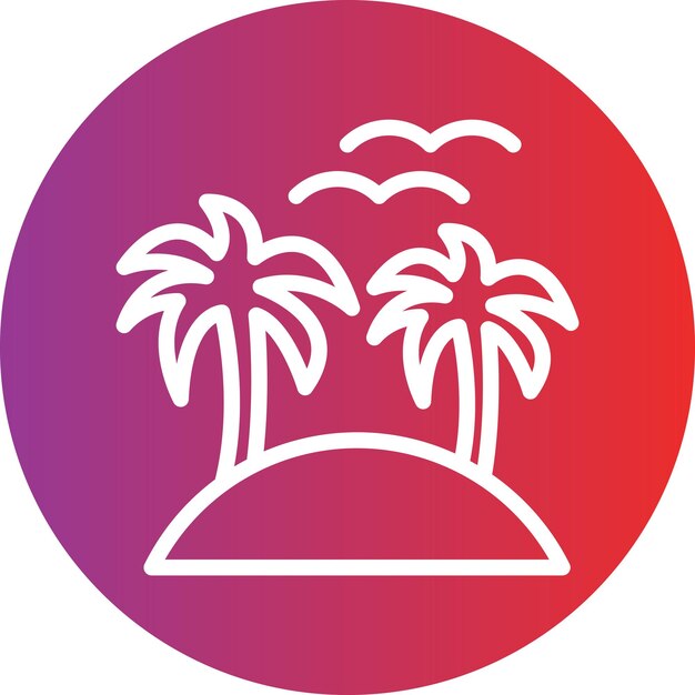 Diseño vectorial Estilo de icono de la isla
