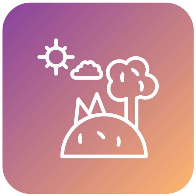 Diseño vectorial Estilo de icono de la isla