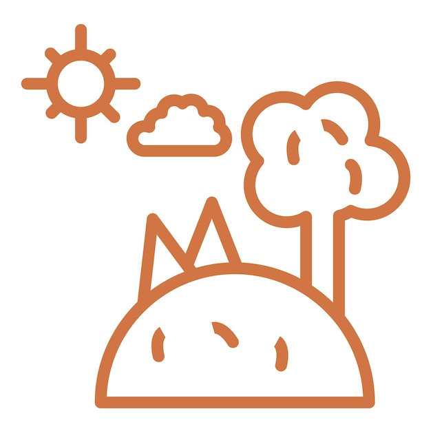 Diseño vectorial Estilo de icono de la isla