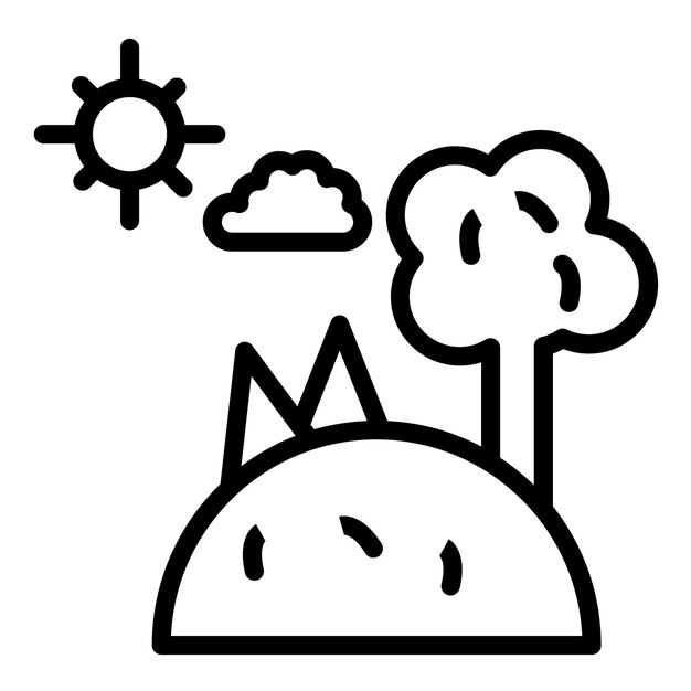Diseño vectorial Estilo de icono de la isla