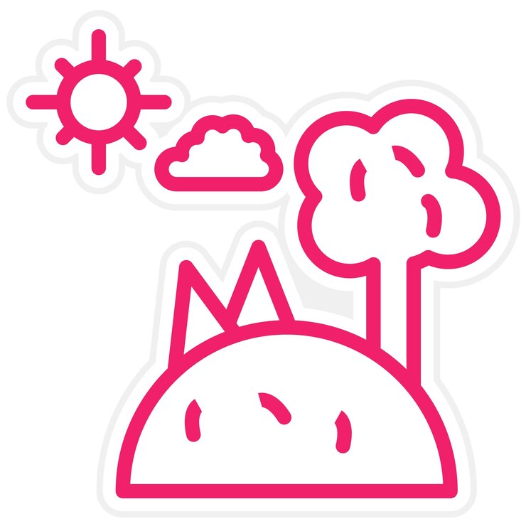 Vector diseño vectorial estilo de icono de la isla