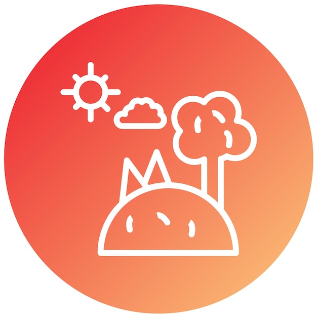 Diseño vectorial Estilo de icono de la isla