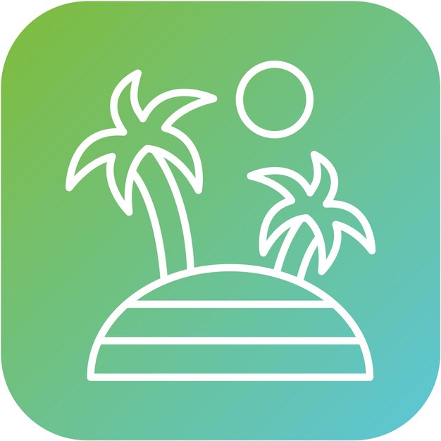 Diseño vectorial Estilo de icono de la isla