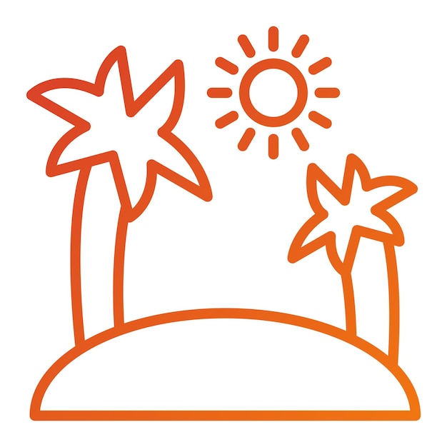 Diseño vectorial Estilo de icono de la isla