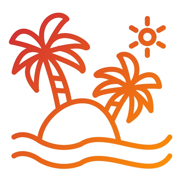 Diseño vectorial Estilo de icono de la isla