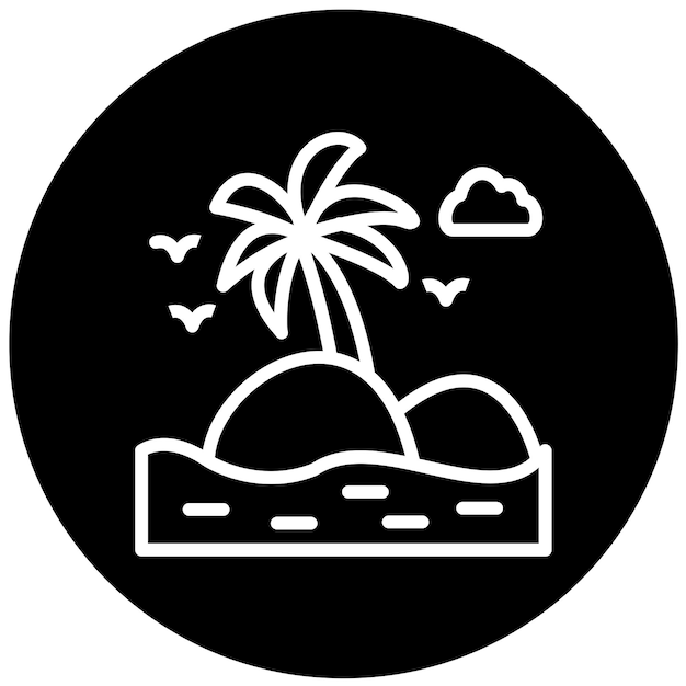 Diseño vectorial Estilo de icono de la isla