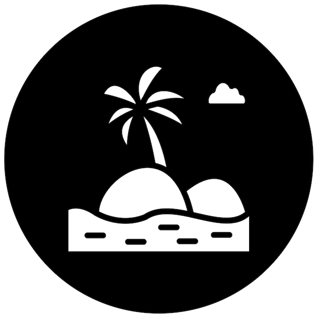 Diseño vectorial Estilo de icono de la isla