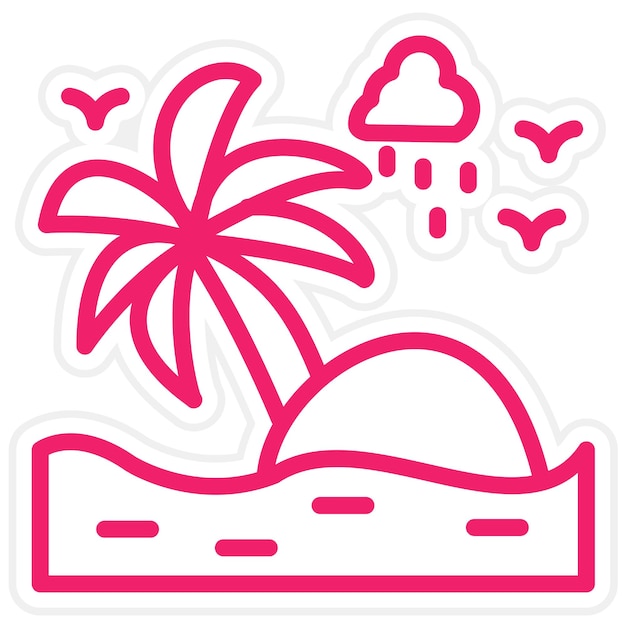 Diseño vectorial Estilo de icono de la isla