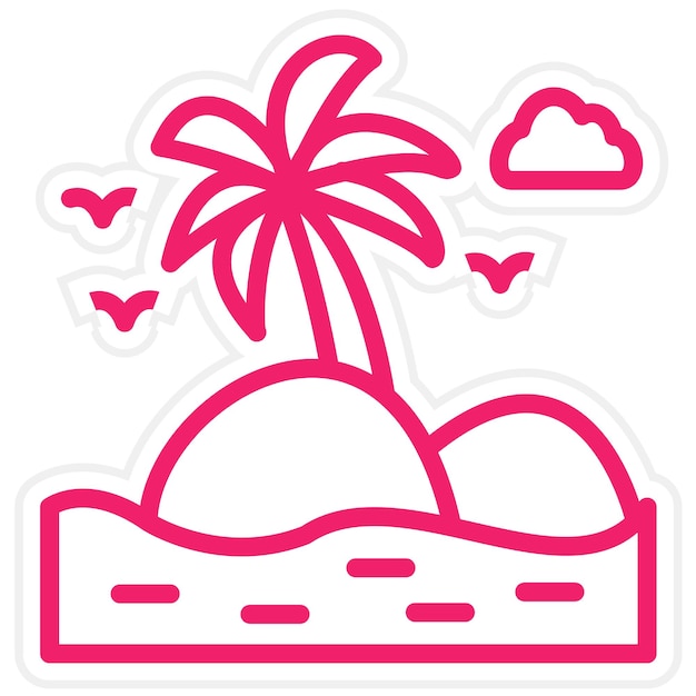Diseño vectorial Estilo de icono de la isla