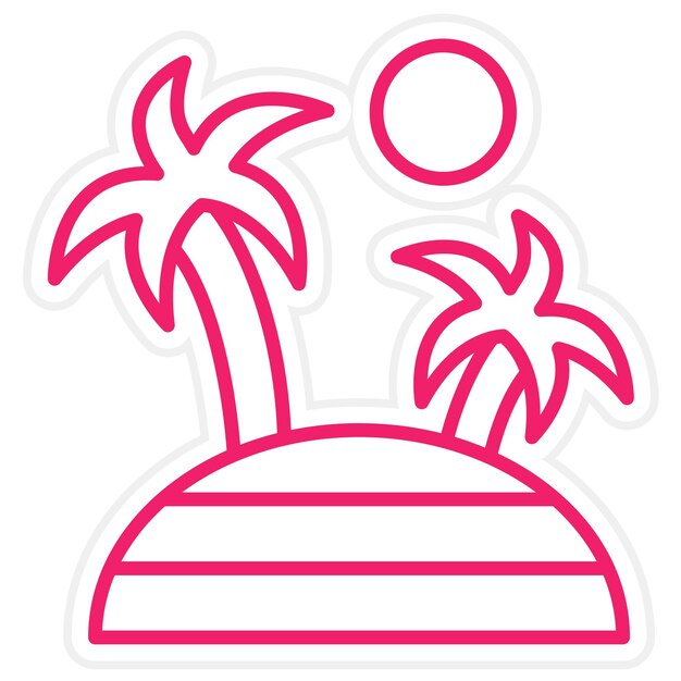 Vector diseño vectorial estilo de icono de la isla