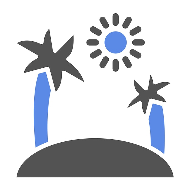 Diseño vectorial Estilo de icono de la isla