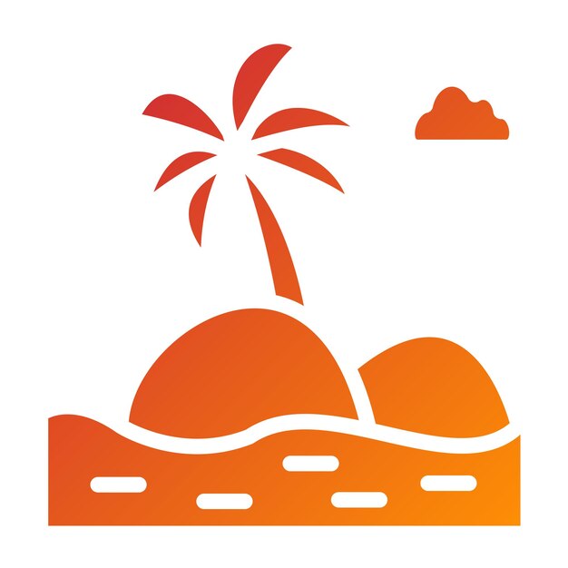 Diseño vectorial Estilo de icono de la isla