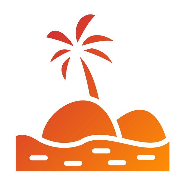 Diseño vectorial Estilo de icono de la isla